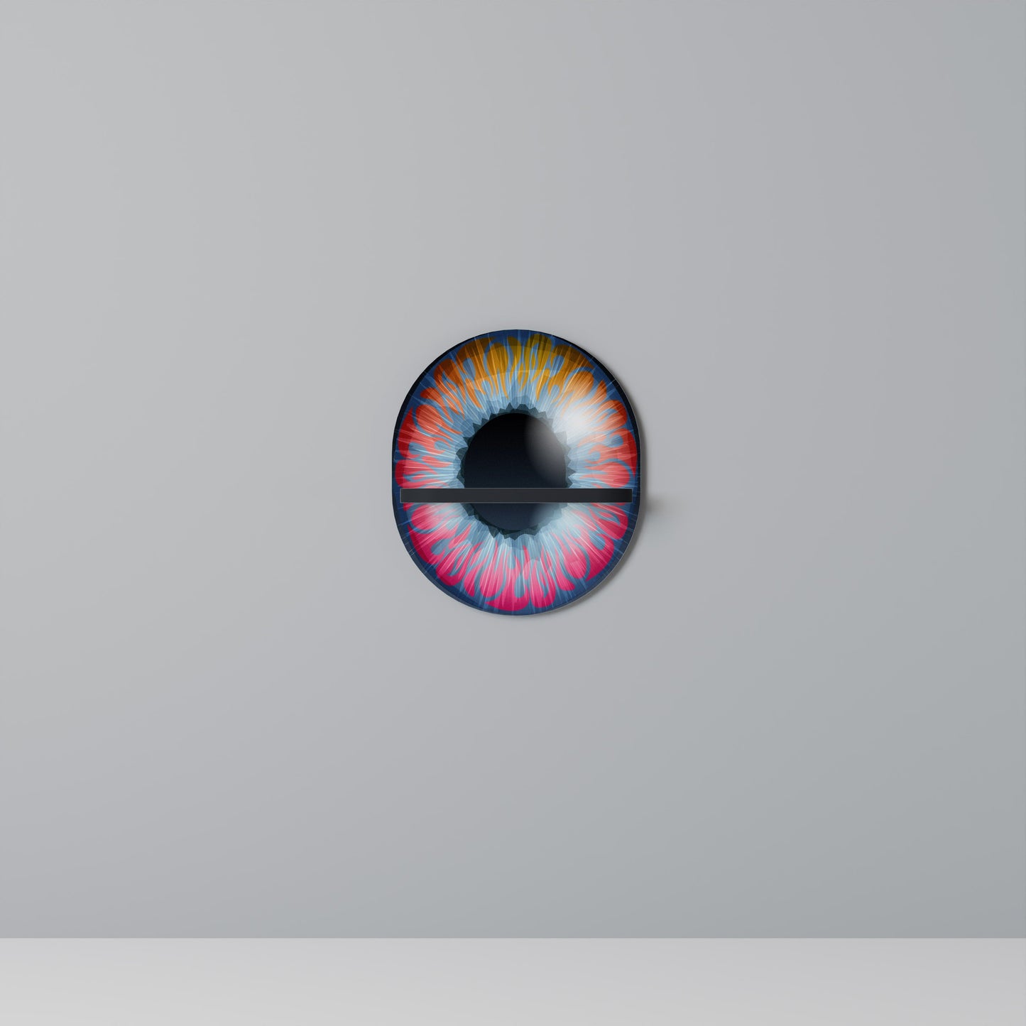 Mensola ovale FANTASY EYE in finitura nera