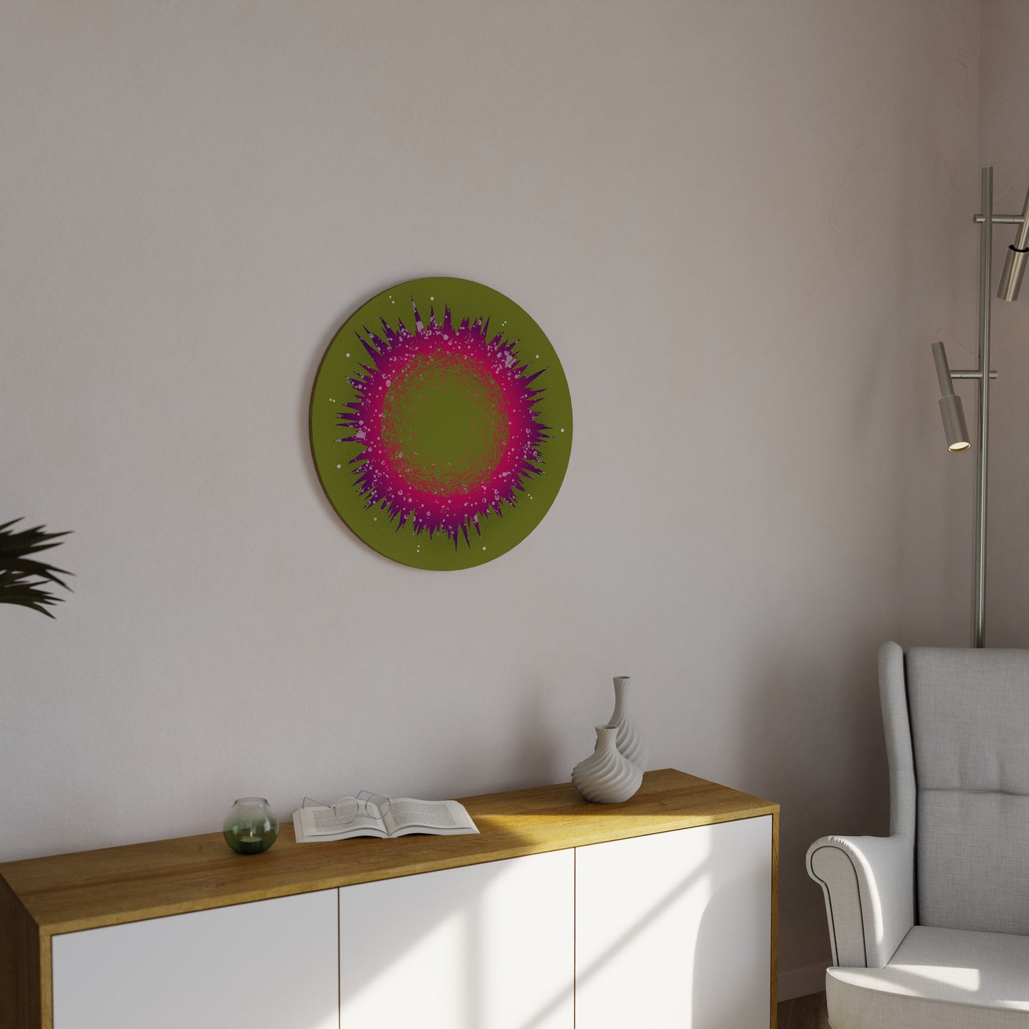 EXPLOSION ESSENCE Round Wall Art