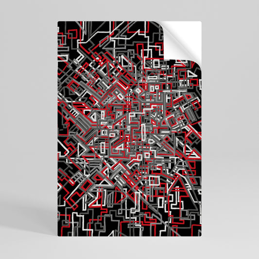 Poster verticale staccabile e attaccabile LINEE SPEZZATE