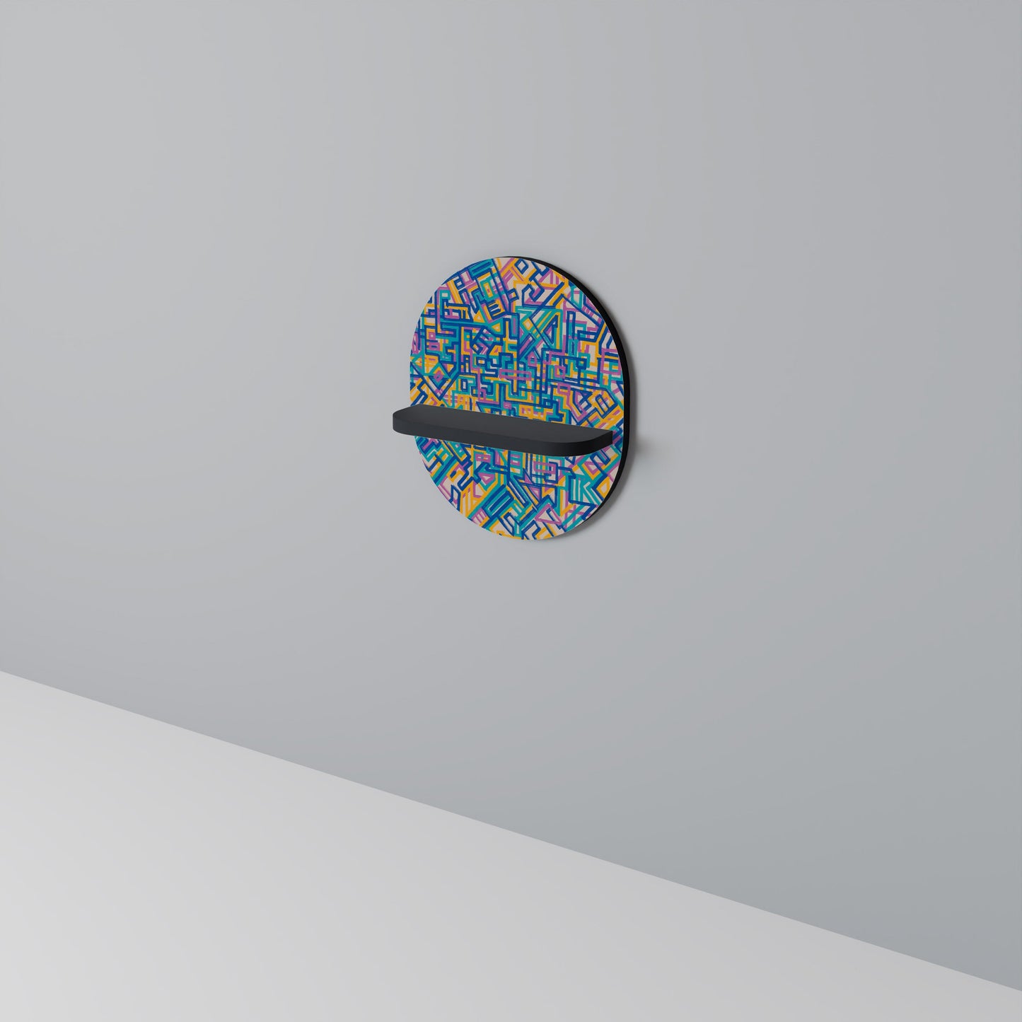 MEMORIES MAP Mensola ovale per opere d'arte in finitura nera