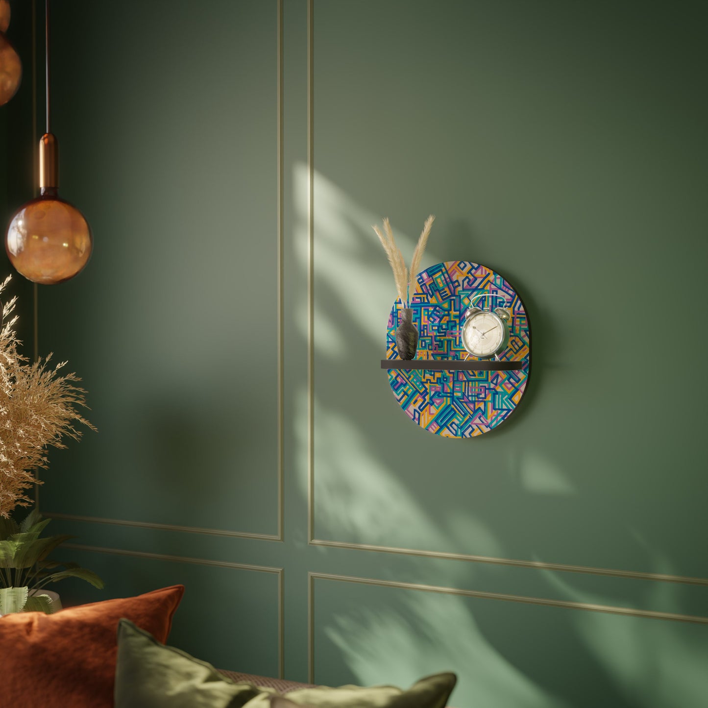 MEMORIES MAP Mensola ovale per opere d'arte in finitura nera