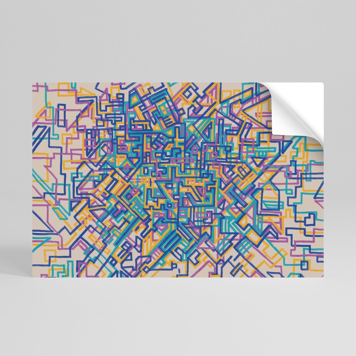 Poster orizzontale staccabile e attaccabile MEMORIES MAP