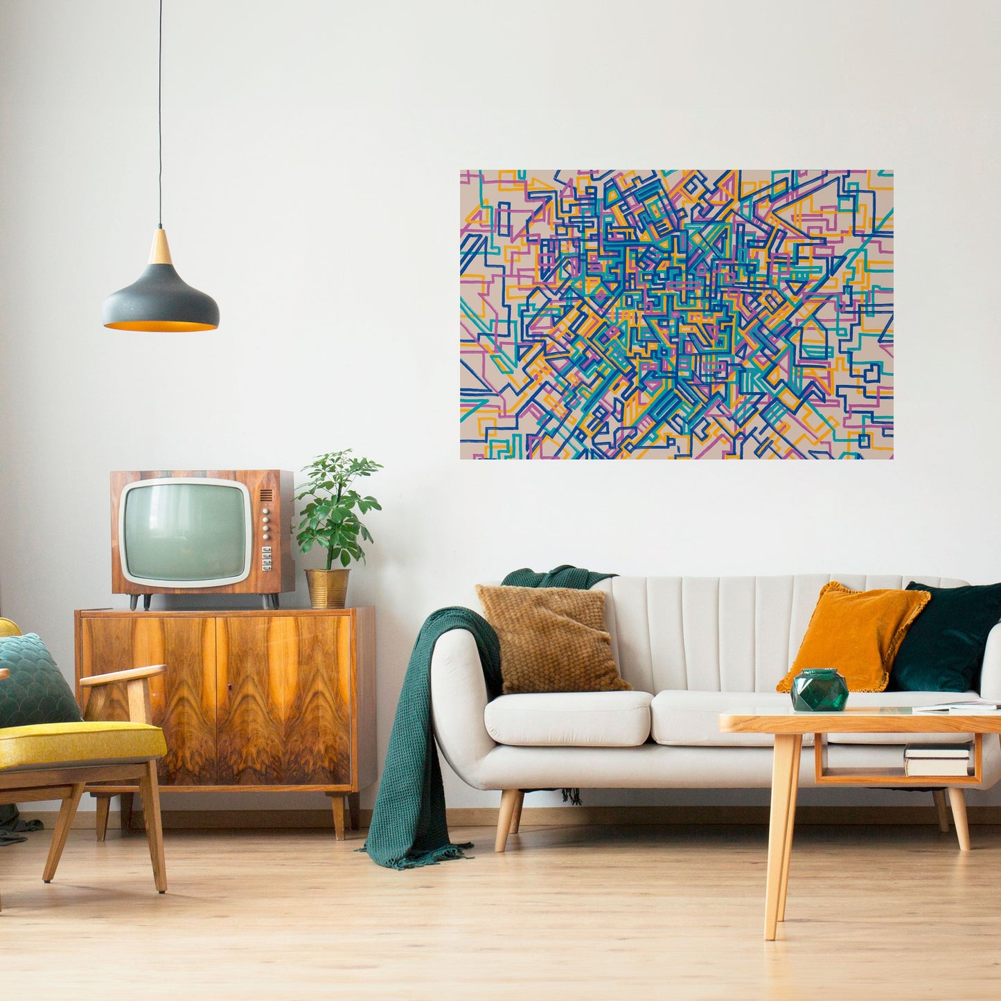 Poster orizzontale staccabile e attaccabile MEMORIES MAP