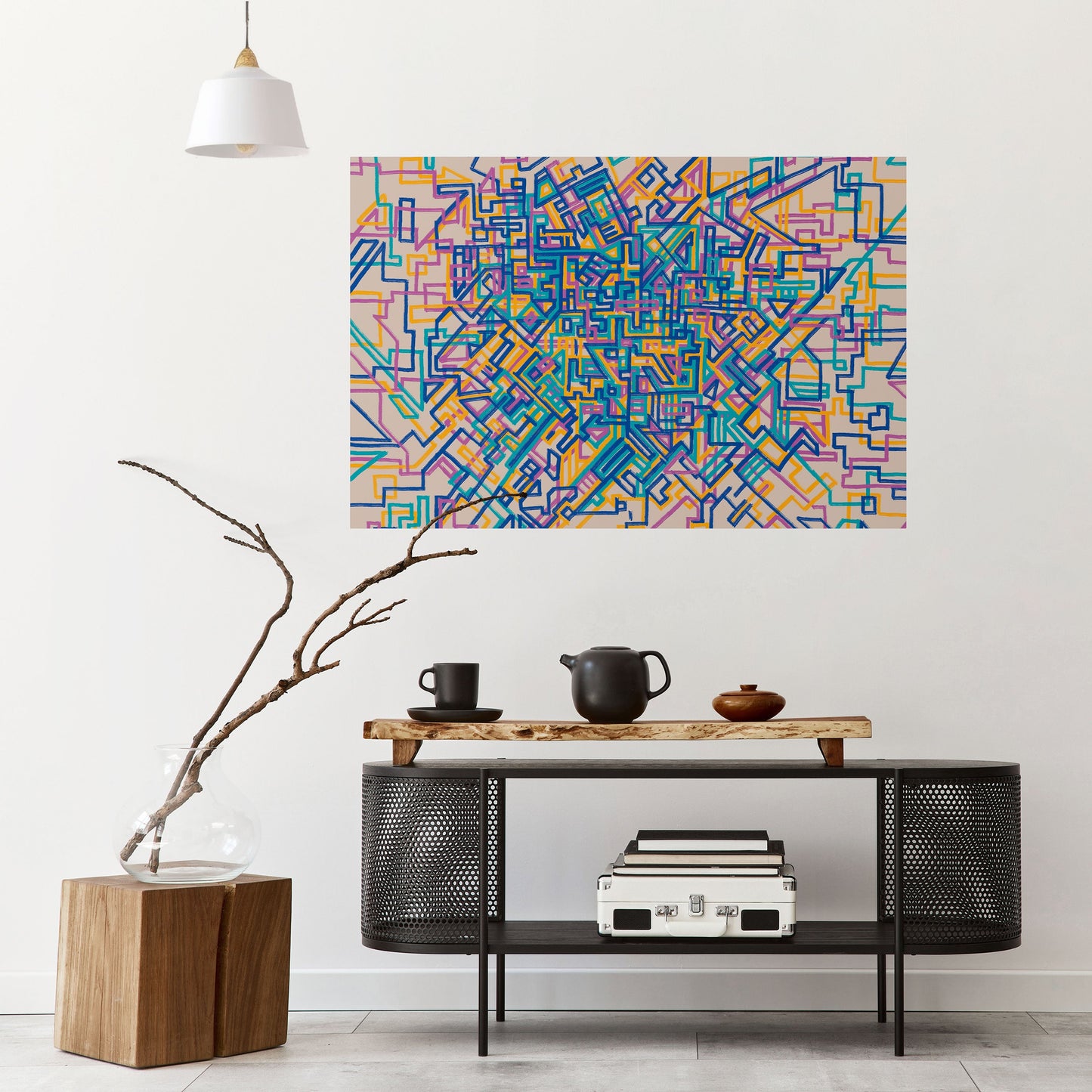 Poster orizzontale staccabile e attaccabile MEMORIES MAP
