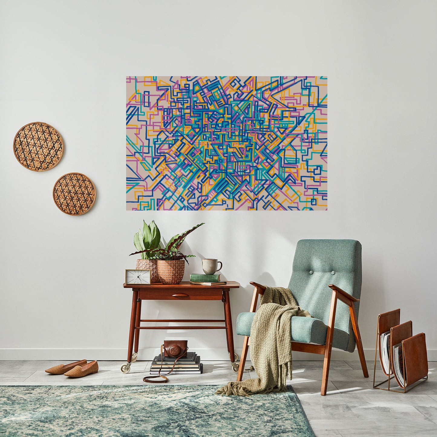 Poster orizzontale staccabile e attaccabile MEMORIES MAP
