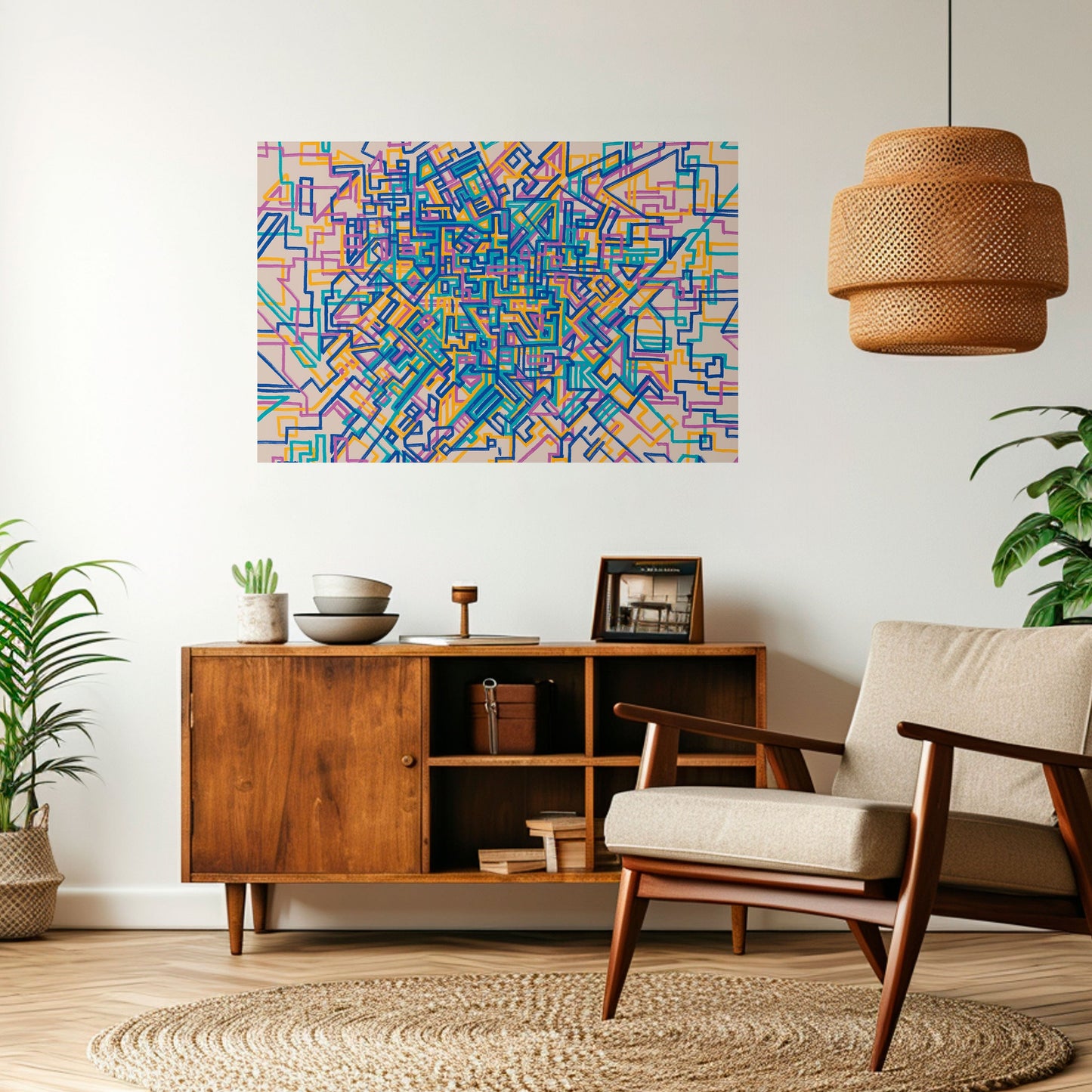 Poster orizzontale staccabile e attaccabile MEMORIES MAP