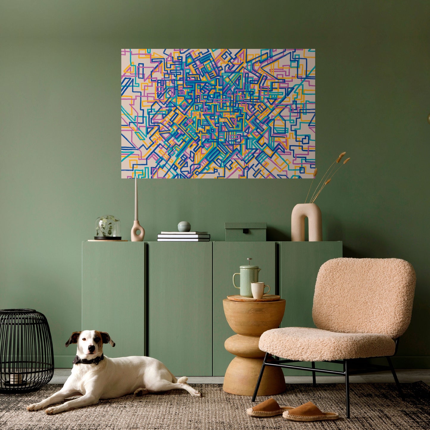 Poster orizzontale staccabile e attaccabile MEMORIES MAP