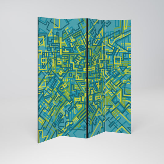 NOSTALGIC MEMORIES Divisorio decorativo per ambienti a 4 pannelli