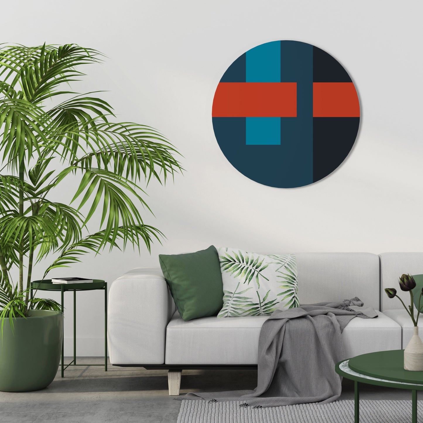 DARK MELANCHOLY Round Wall Art