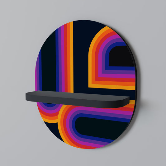 Mensola ovale per opere d'arte BLINDATE BY THE LIGHTS in finitura nera