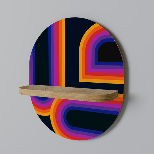 ACCECATO DALLE LUCI Mensola ovale per opere d'arte in effetto rovere