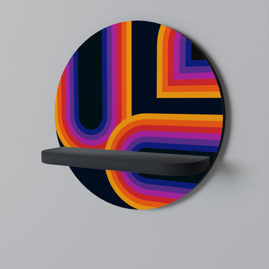 Mensola rotonda per arte BLINDATE BY THE LIGHTS in finitura nera