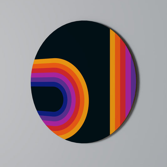 ACCECATO DALLE LUCI Arte murale rotonda