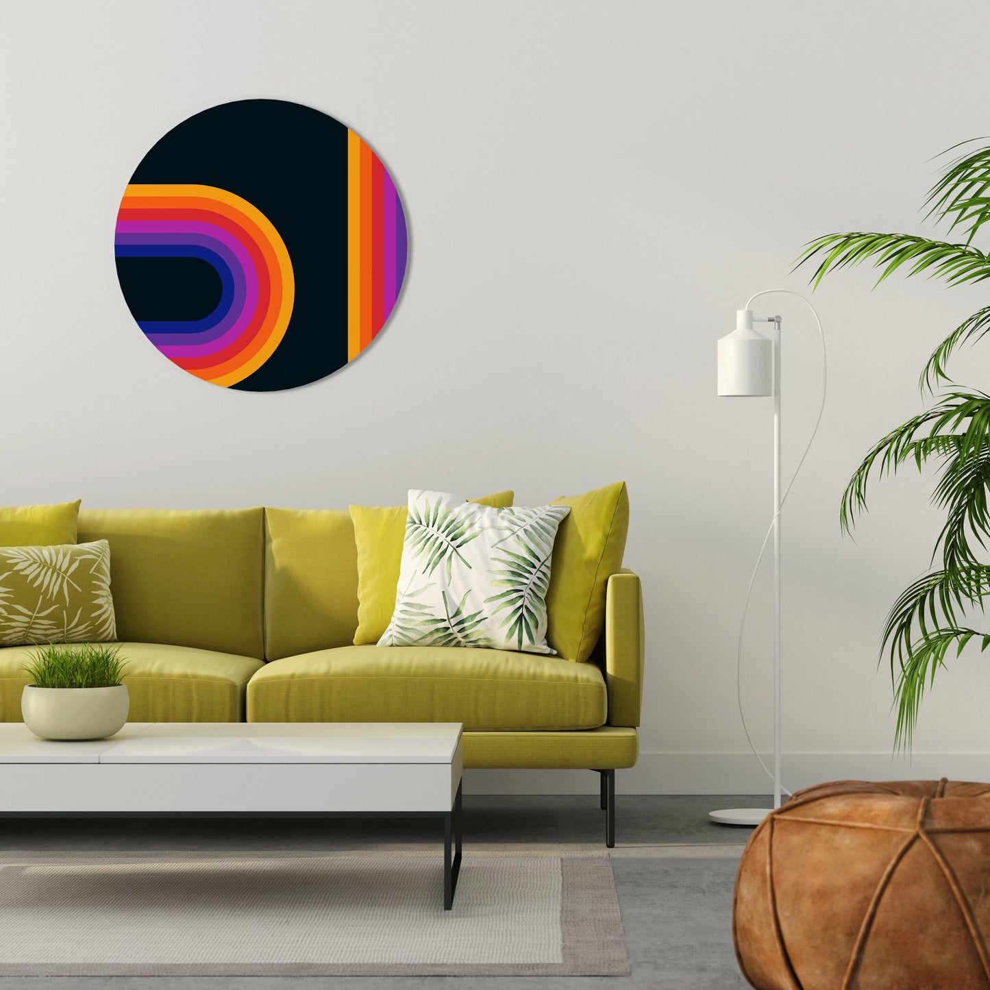 BLINDED BY THE LIGHTS Round Wall Art
