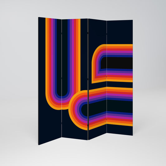 BLINDED BY THE LIGHTS Divisorio decorativo per ambienti a 4 pannelli