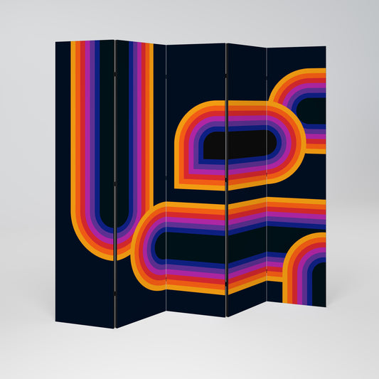 BLINDED BY THE LIGHTS Divisorio decorativo per ambienti a 5 pannelli