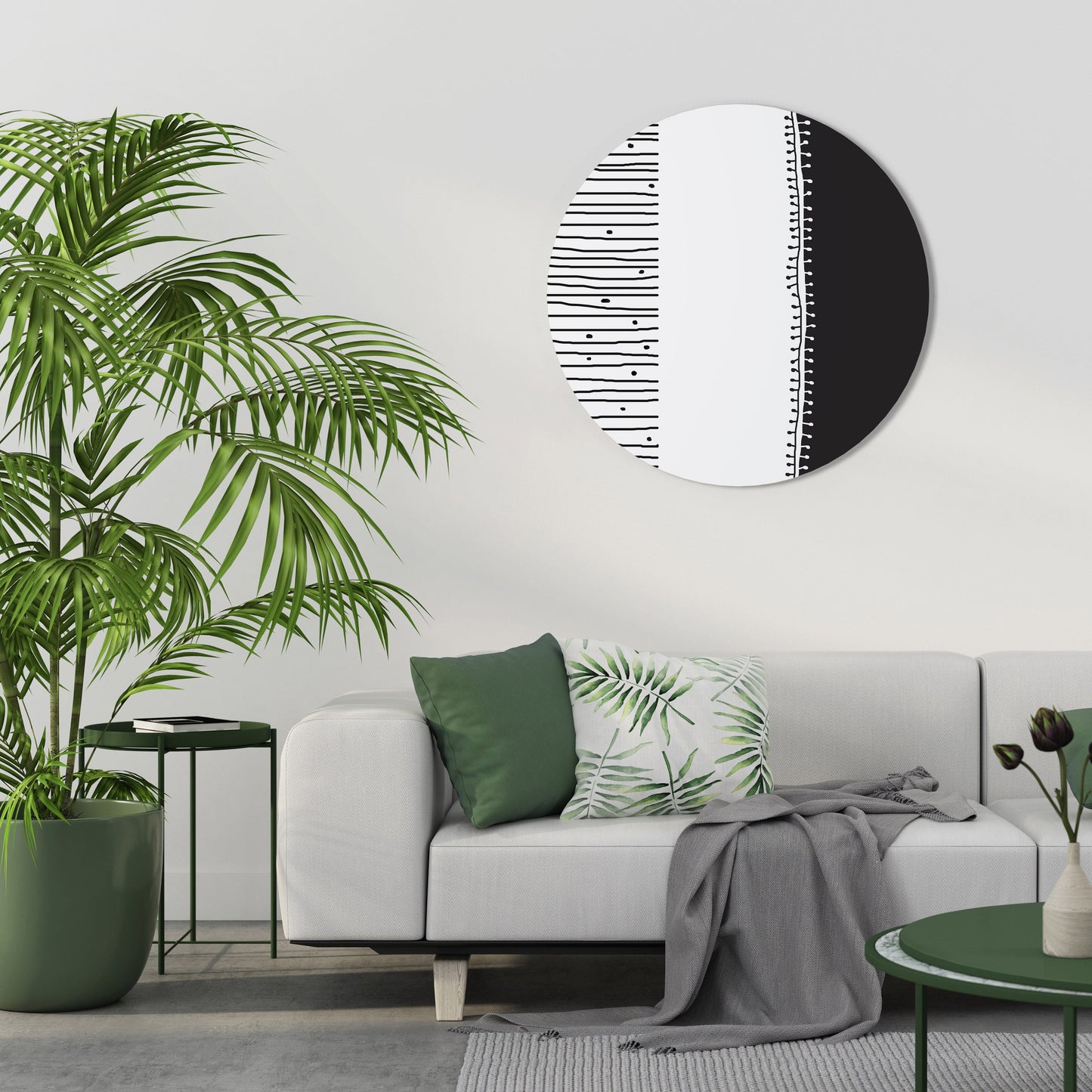 MONOCHROME MUSE Round Wall Art