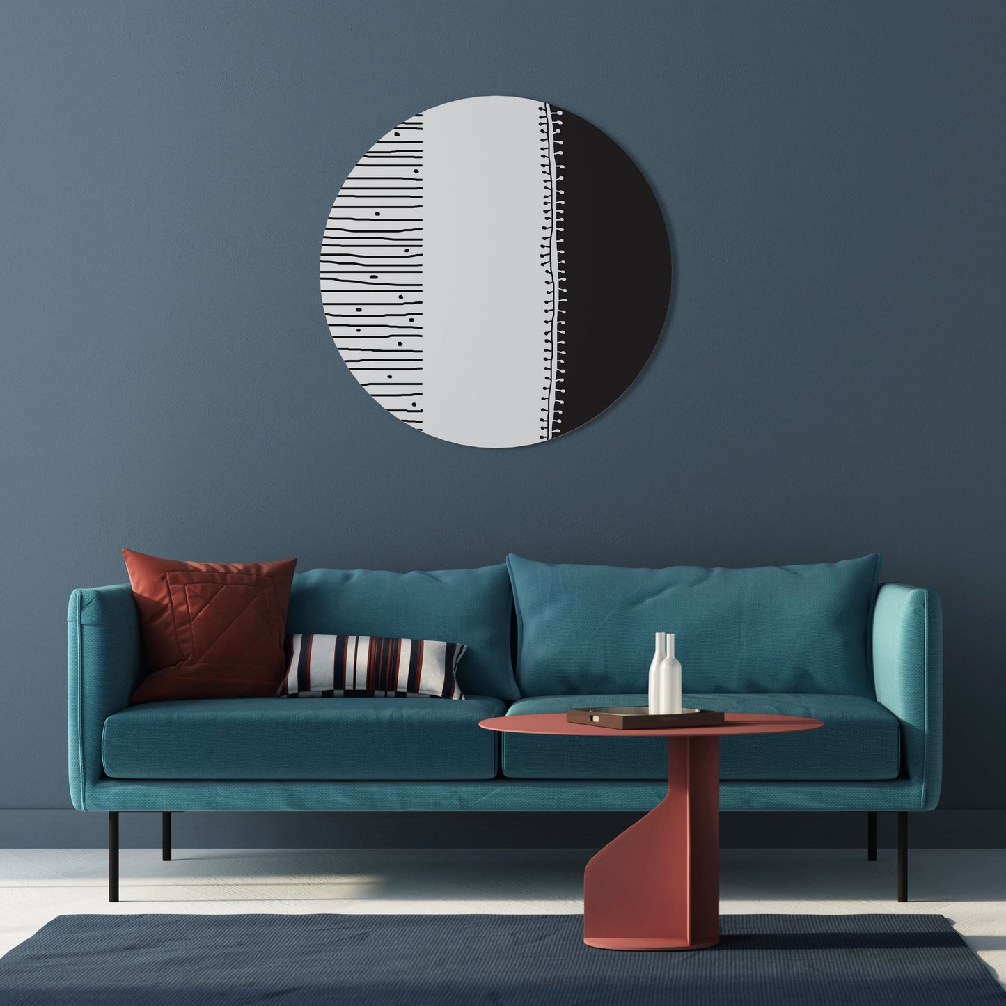 MONOCHROME MUSE Round Wall Art