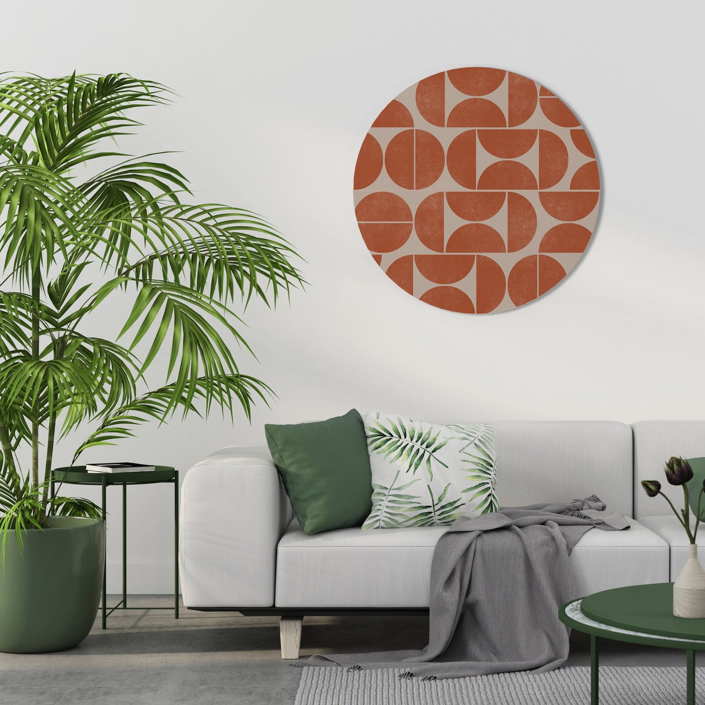 REPETITION COMPULSION Round Wall Art