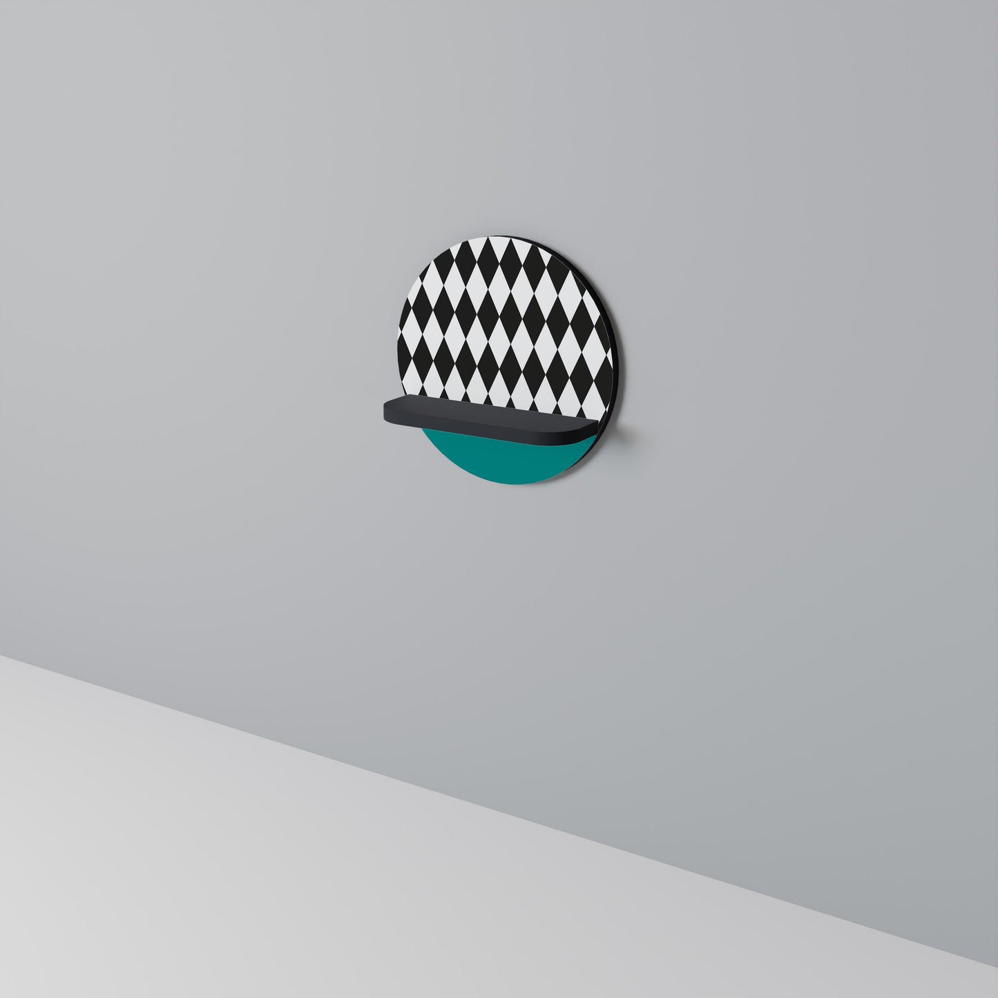 Mensola rotonda ANGULAR AESTHETIC in finitura nera