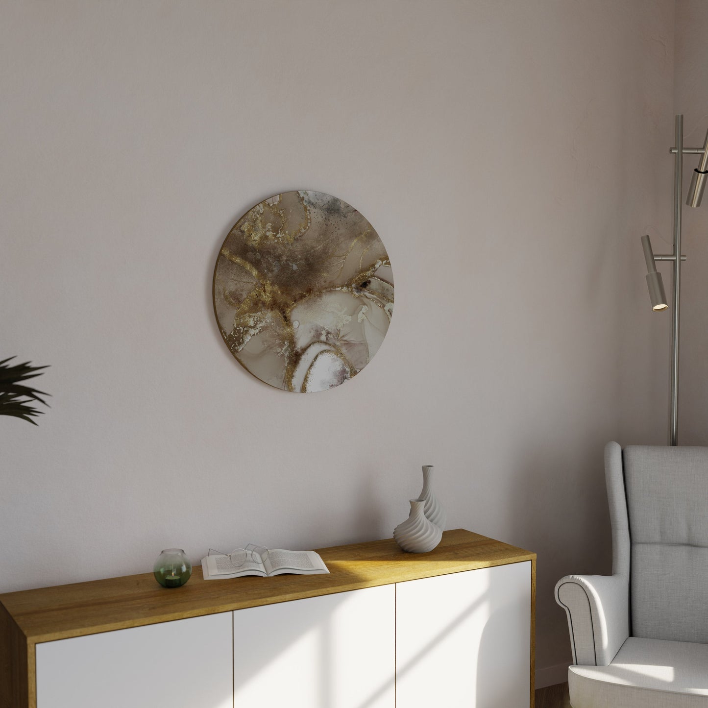 CALMING STREAMS Round Wall Art