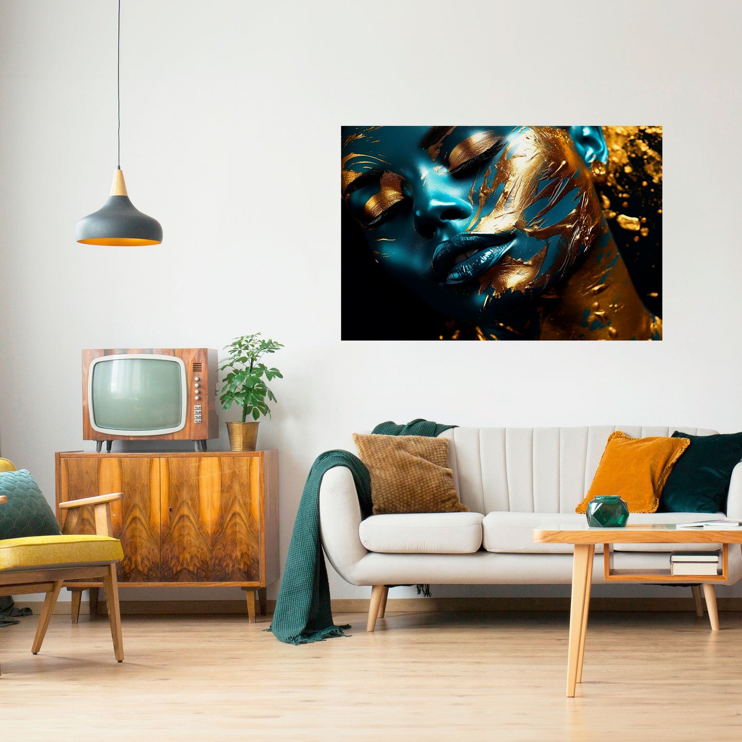 Poster orizzontale staccabile e attaccabile GOLDEN SERENITY