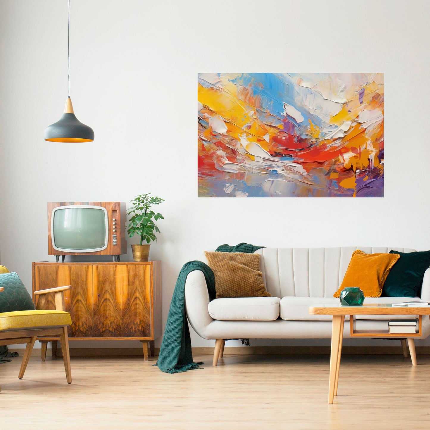 Poster orizzontale staccabile e attaccabile COLORFUL REVERIE