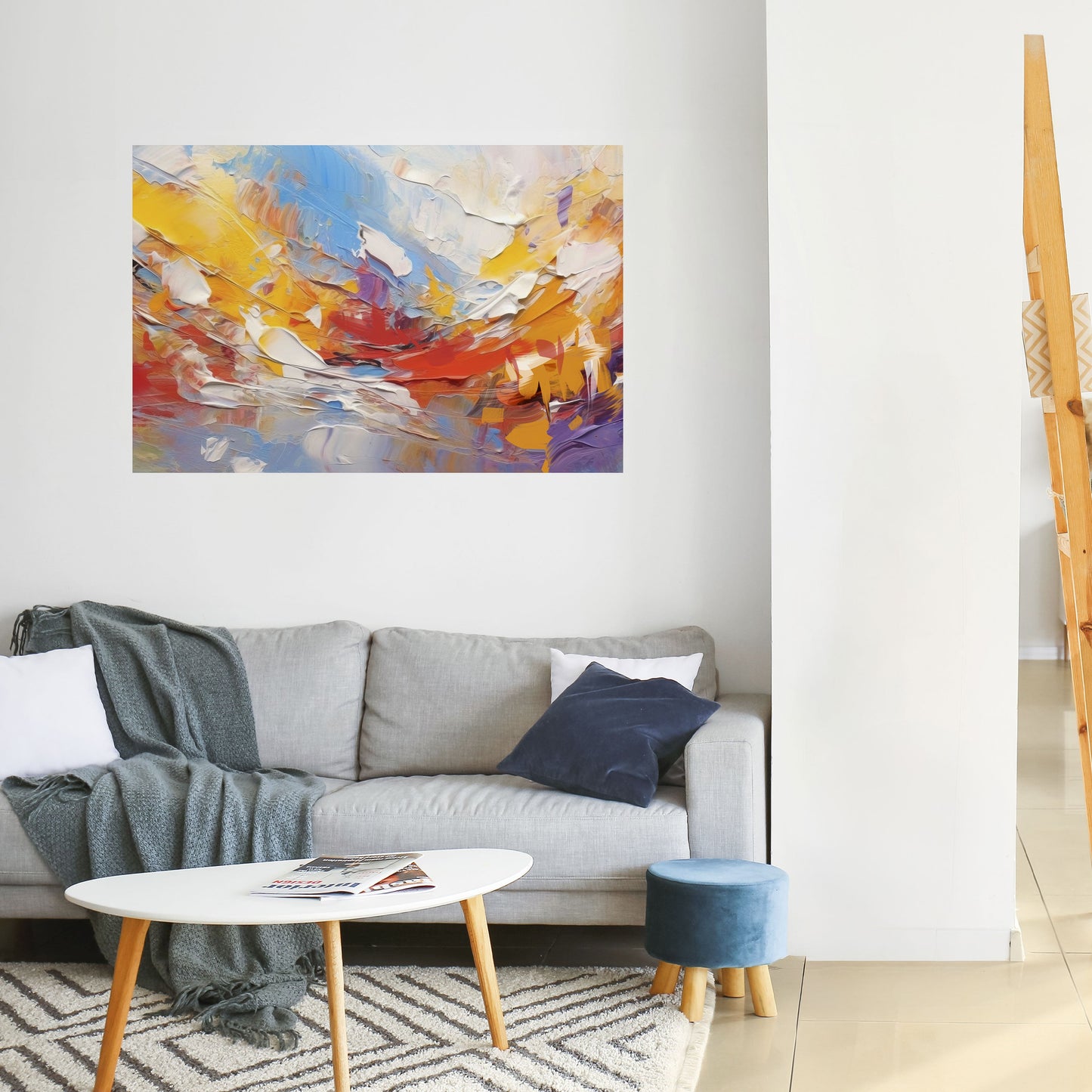 Poster orizzontale staccabile e attaccabile COLORFUL REVERIE