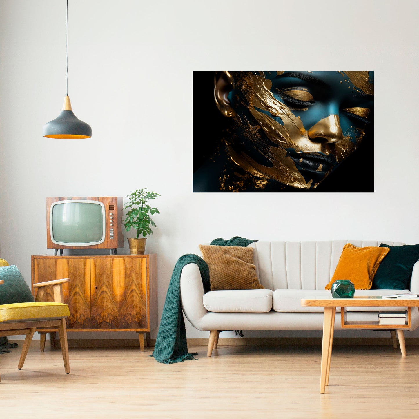 Poster orizzontale staccabile e attaccabile GILDED GRACE