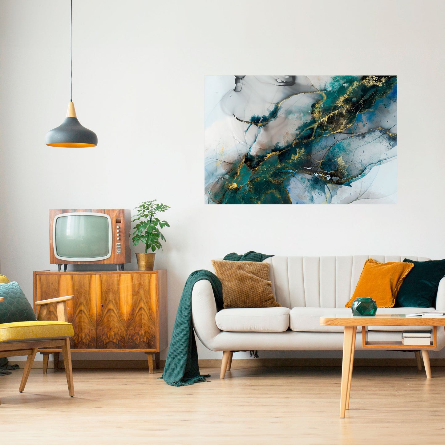 Poster orizzontale staccabile e attaccabile SERENE DRIFT