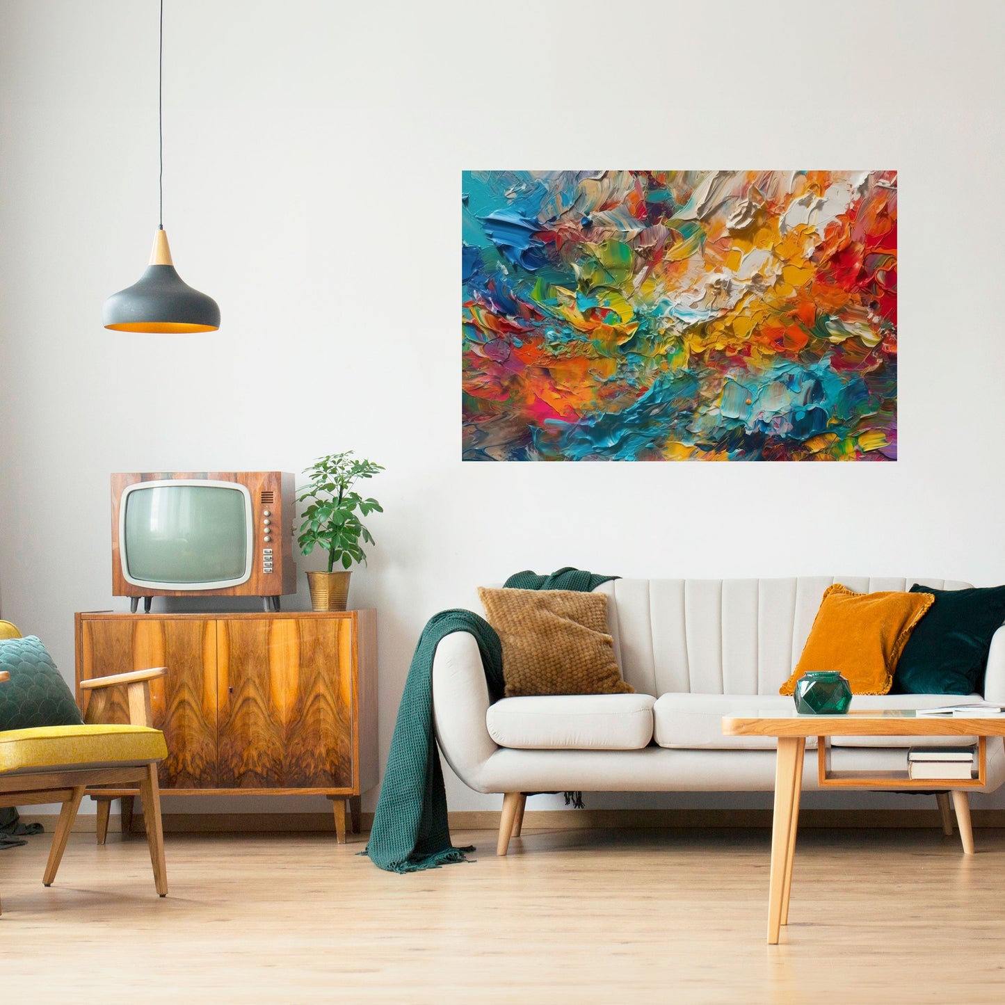 Poster orizzontale staccabile e attaccabile SUSSURRI DI COLORE