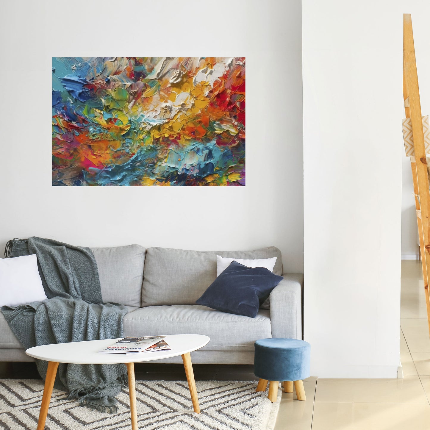Poster orizzontale staccabile e attaccabile SUSSURRI DI COLORE