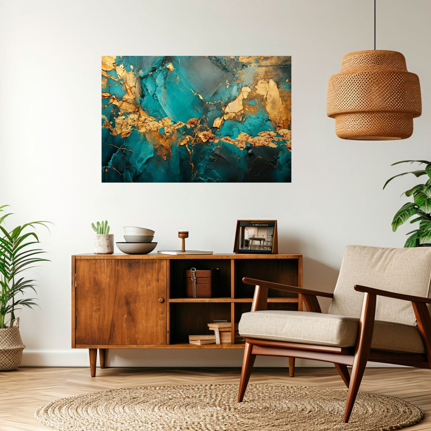 Poster orizzontale staccabile e attaccabile CELESTIAL GOLDRUSH