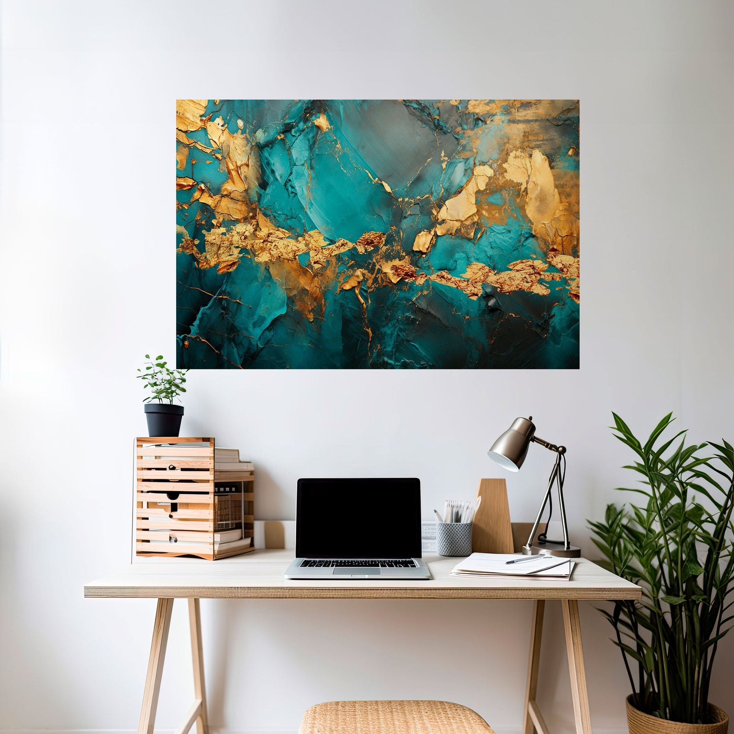 Poster orizzontale staccabile e attaccabile CELESTIAL GOLDRUSH