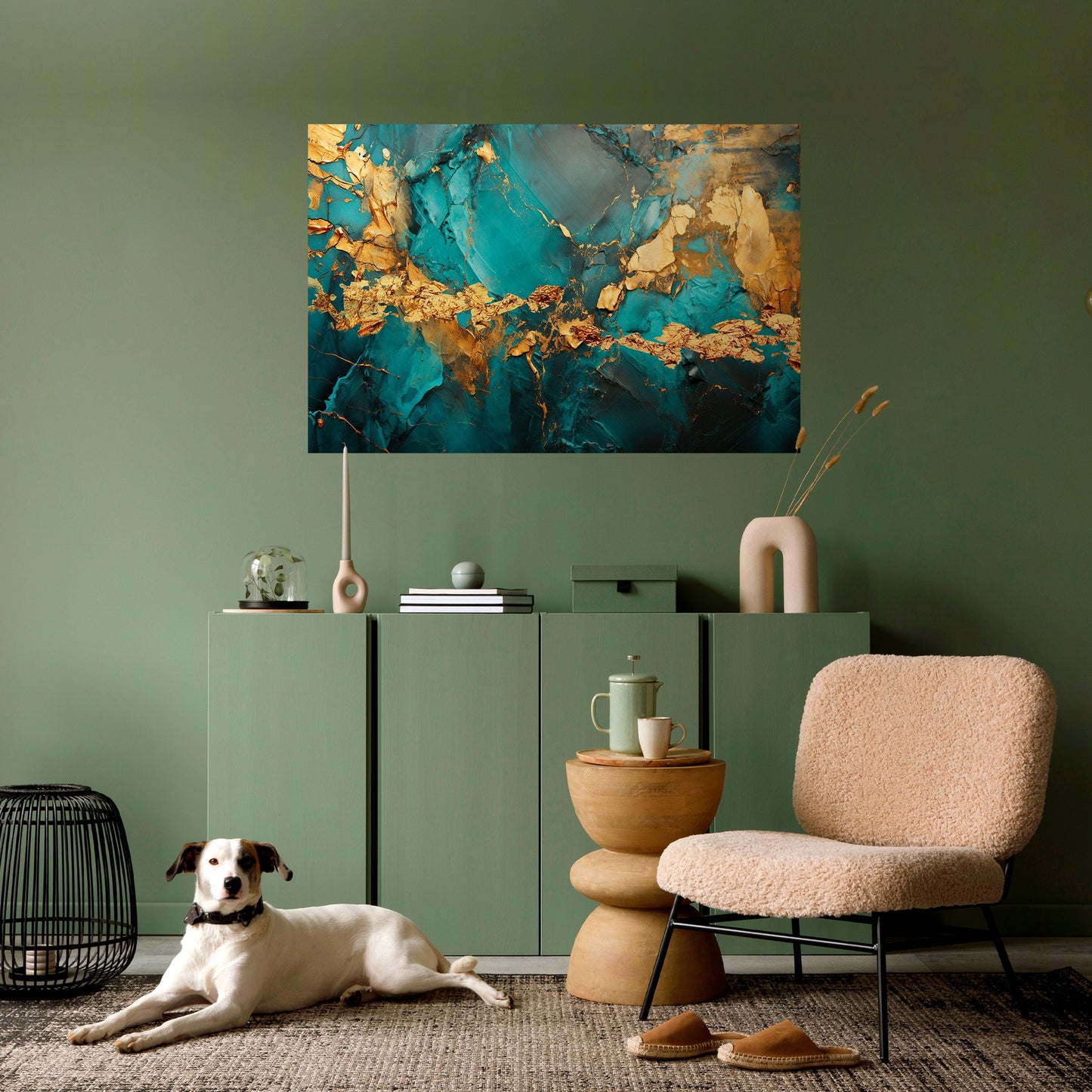 Poster orizzontale staccabile e attaccabile CELESTIAL GOLDRUSH