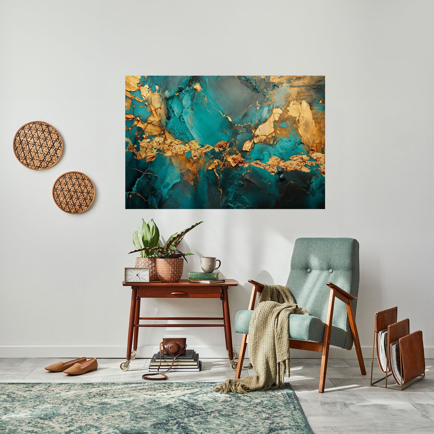 Poster orizzontale staccabile e attaccabile CELESTIAL GOLDRUSH
