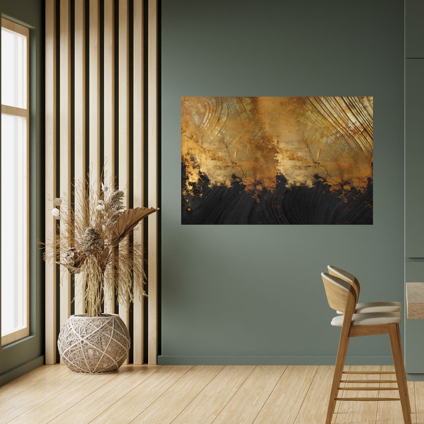 Poster orizzontale staccabile e attaccabile FLUID EMBER