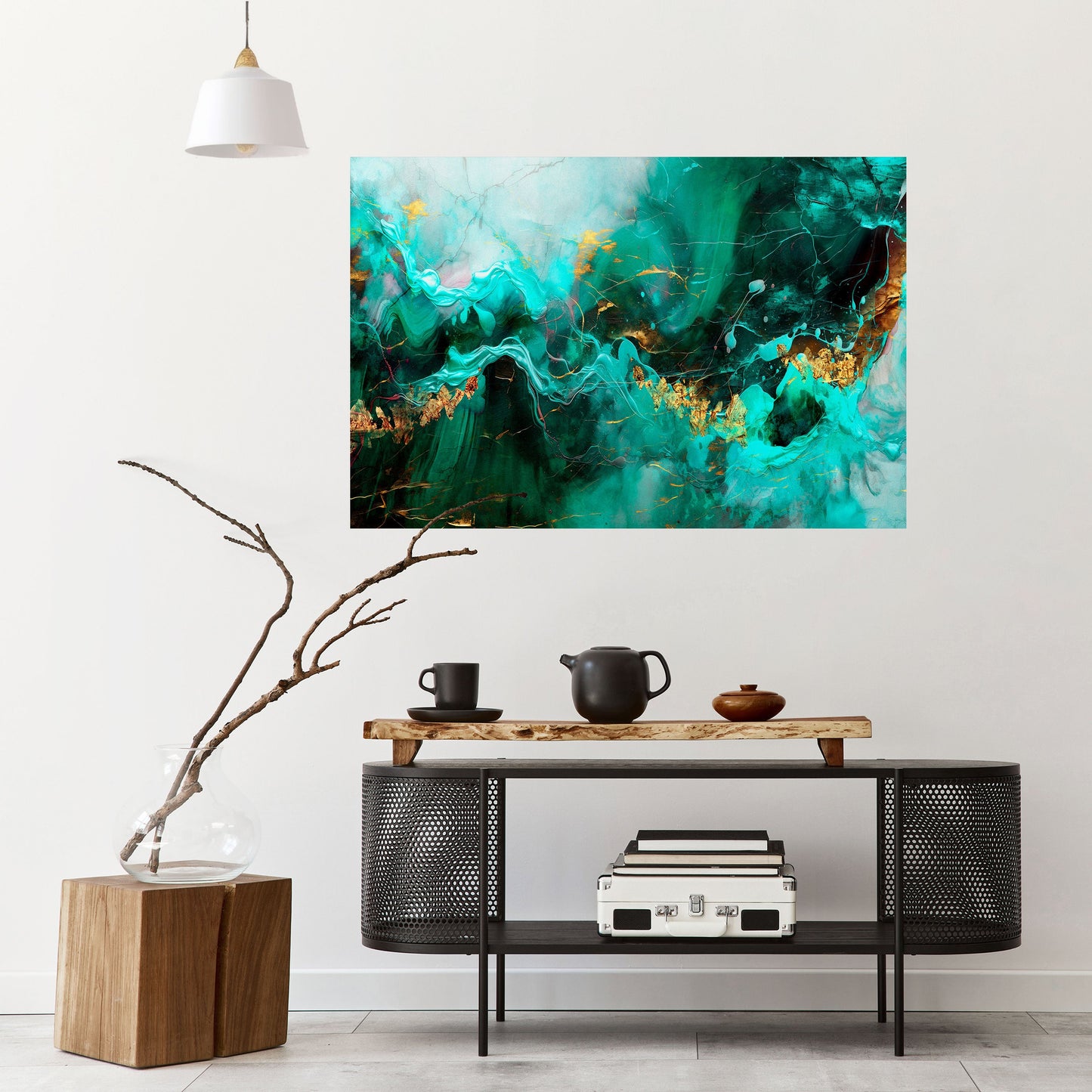 GRACEFUL WAVES Poster orizzontale staccabile e attaccabile