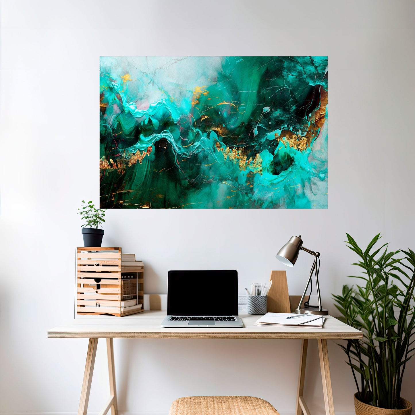 GRACEFUL WAVES Poster orizzontale staccabile e attaccabile