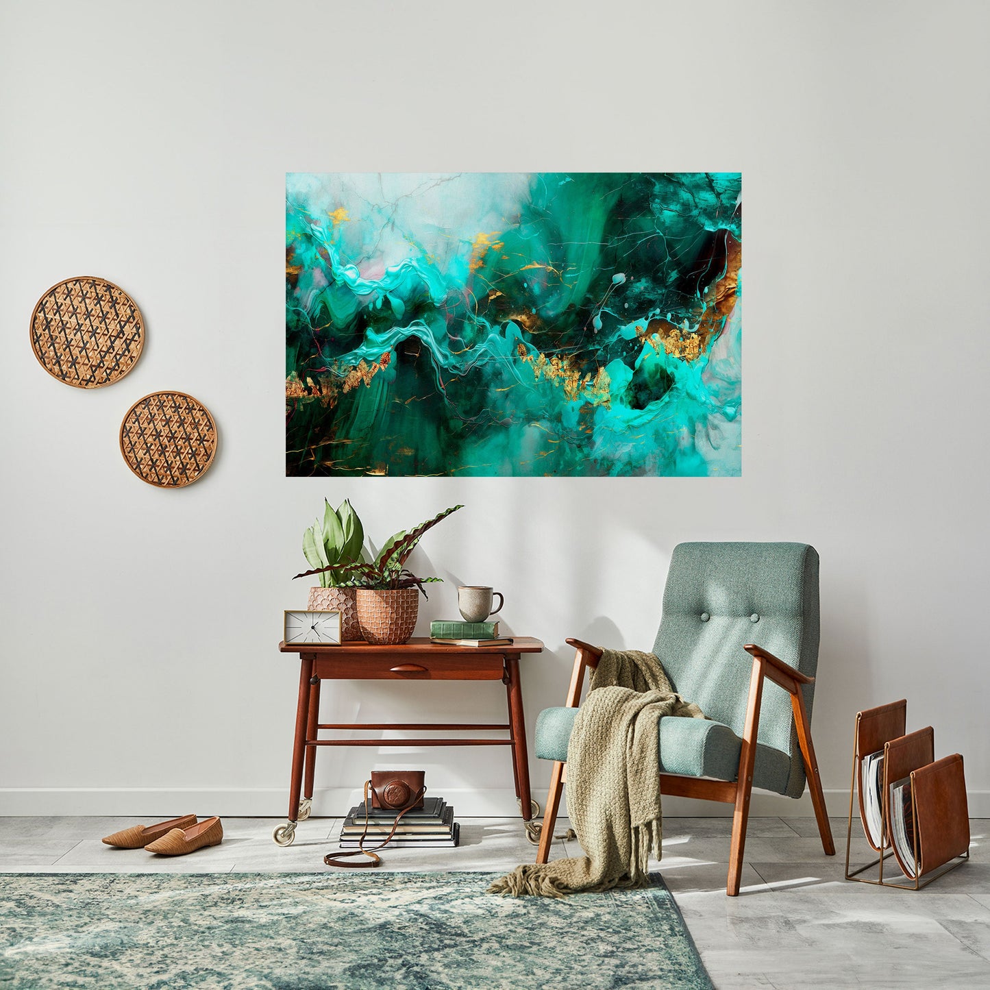 GRACEFUL WAVES Poster orizzontale staccabile e attaccabile