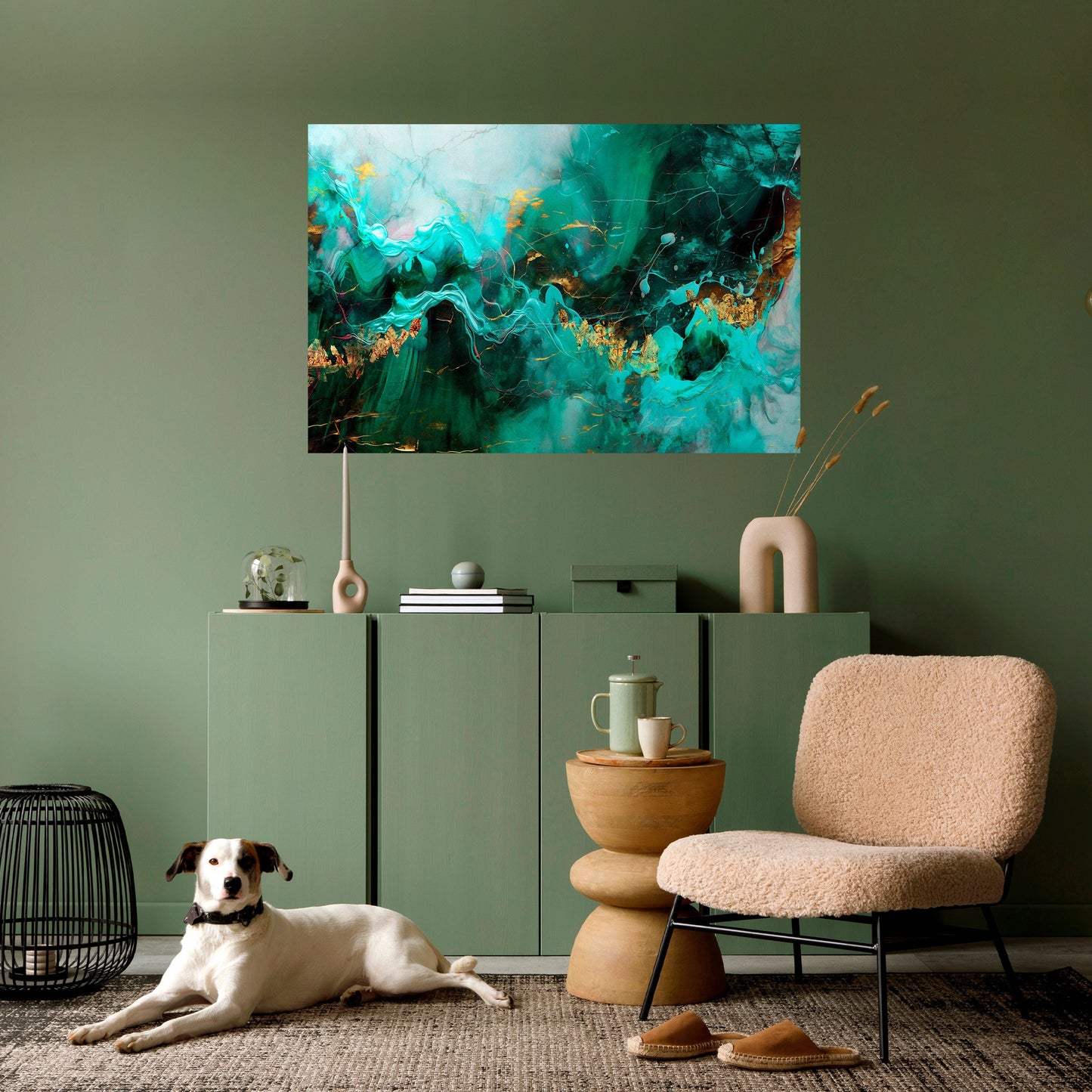 GRACEFUL WAVES Poster orizzontale staccabile e attaccabile