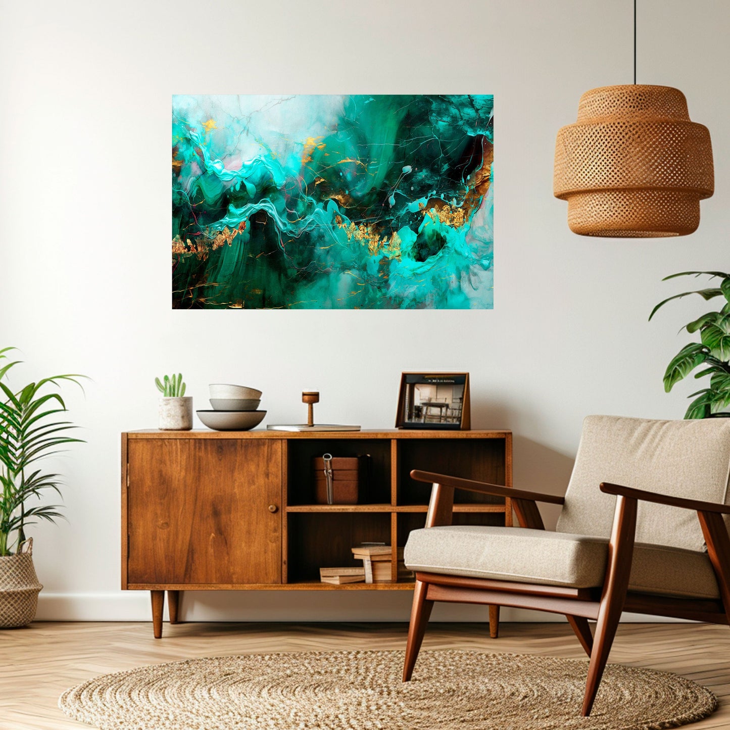 GRACEFUL WAVES Poster orizzontale staccabile e attaccabile
