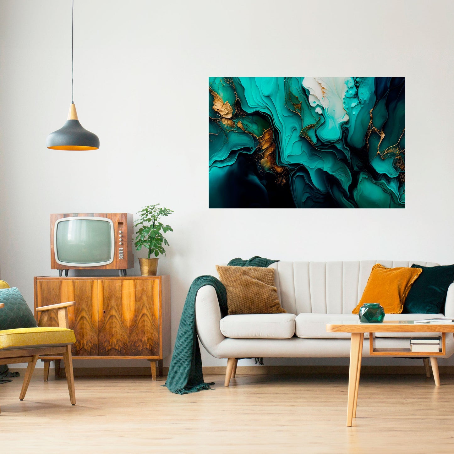 Poster orizzontale SUBLIME WHIRLS stacca e attacca