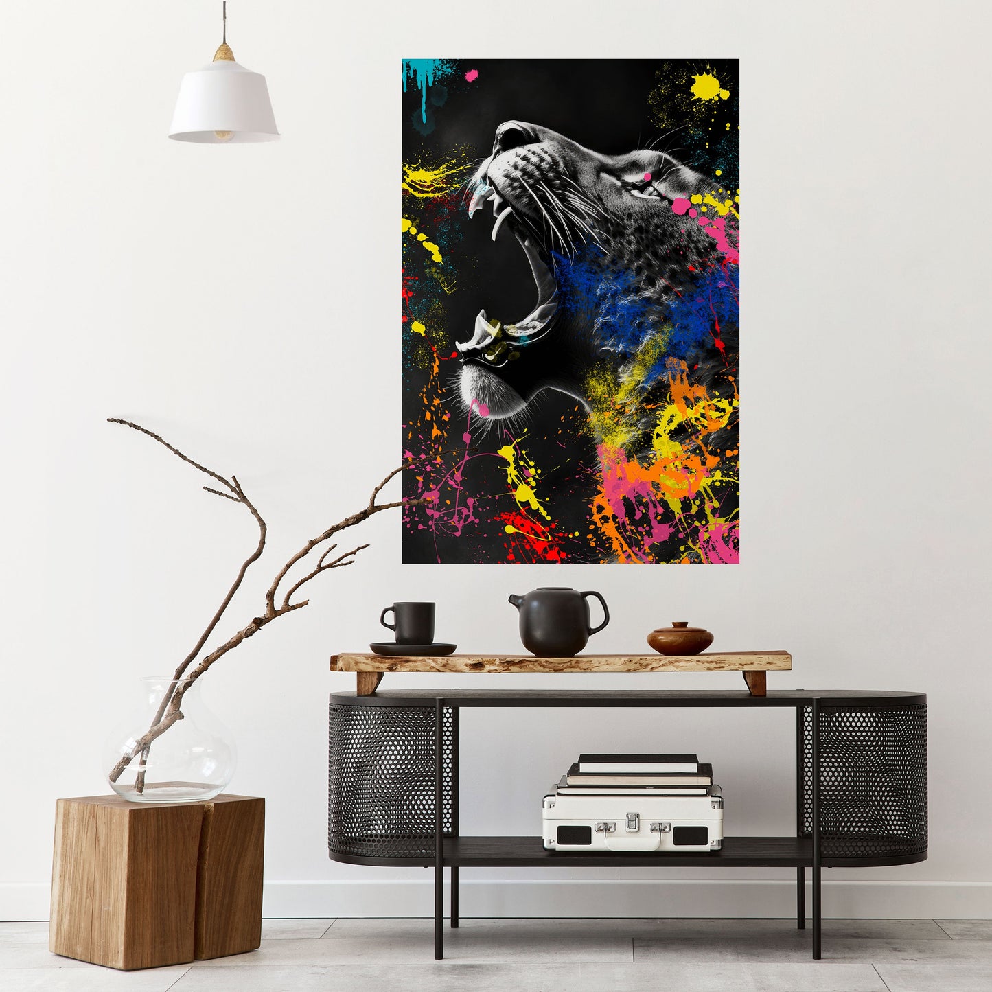 LEOPARD ARTISTRY Poster verticale staccabile e attaccabile