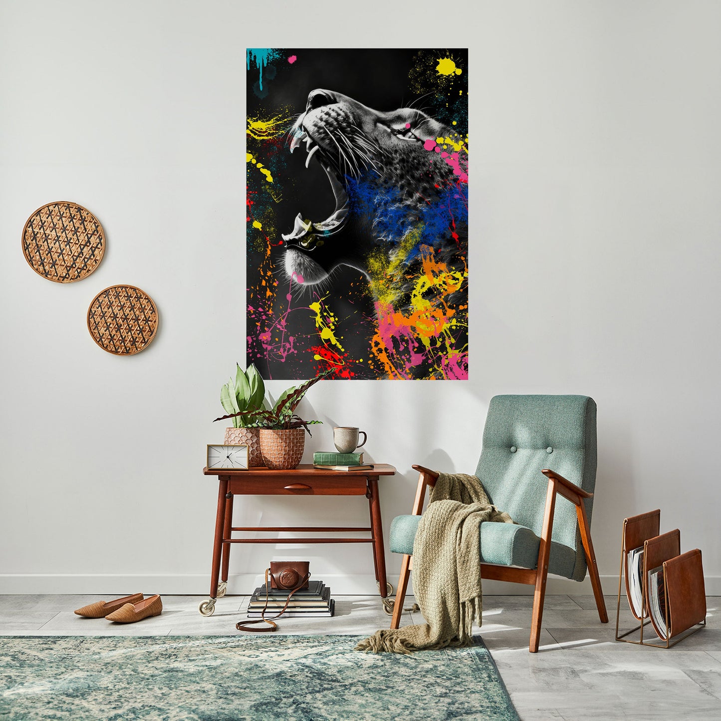LEOPARD ARTISTRY Poster verticale staccabile e attaccabile
