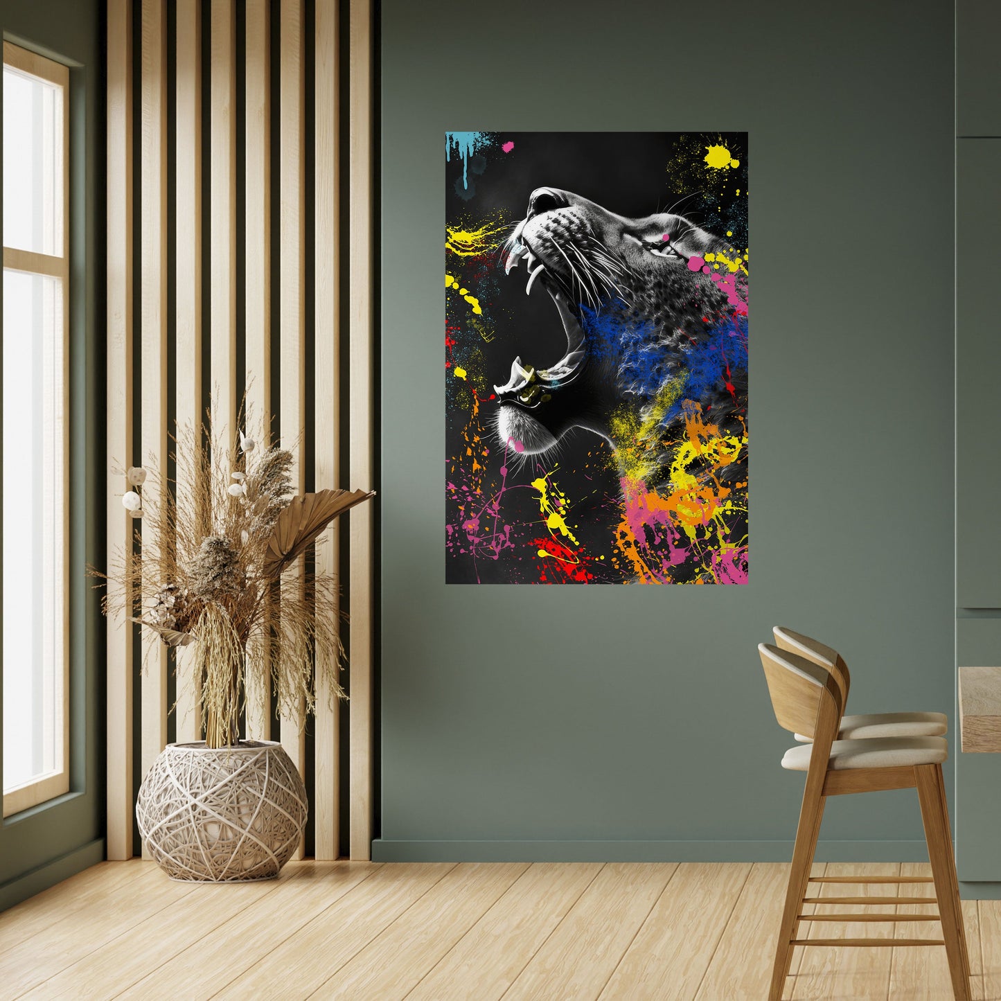 LEOPARD ARTISTRY Poster verticale staccabile e attaccabile