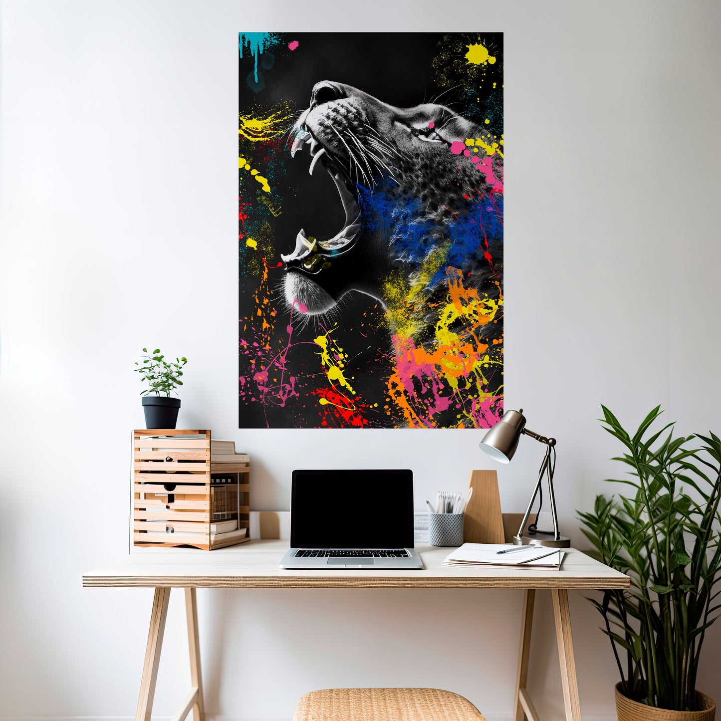 LEOPARD ARTISTRY Poster verticale staccabile e attaccabile