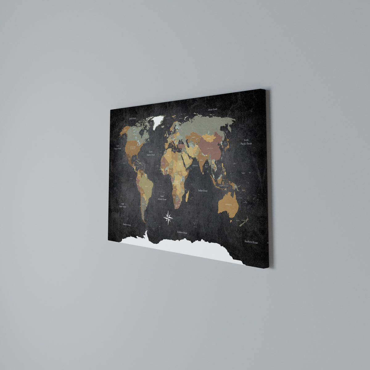NAVIGATING VIBRANT LANDS Stampa su tela orizzontale