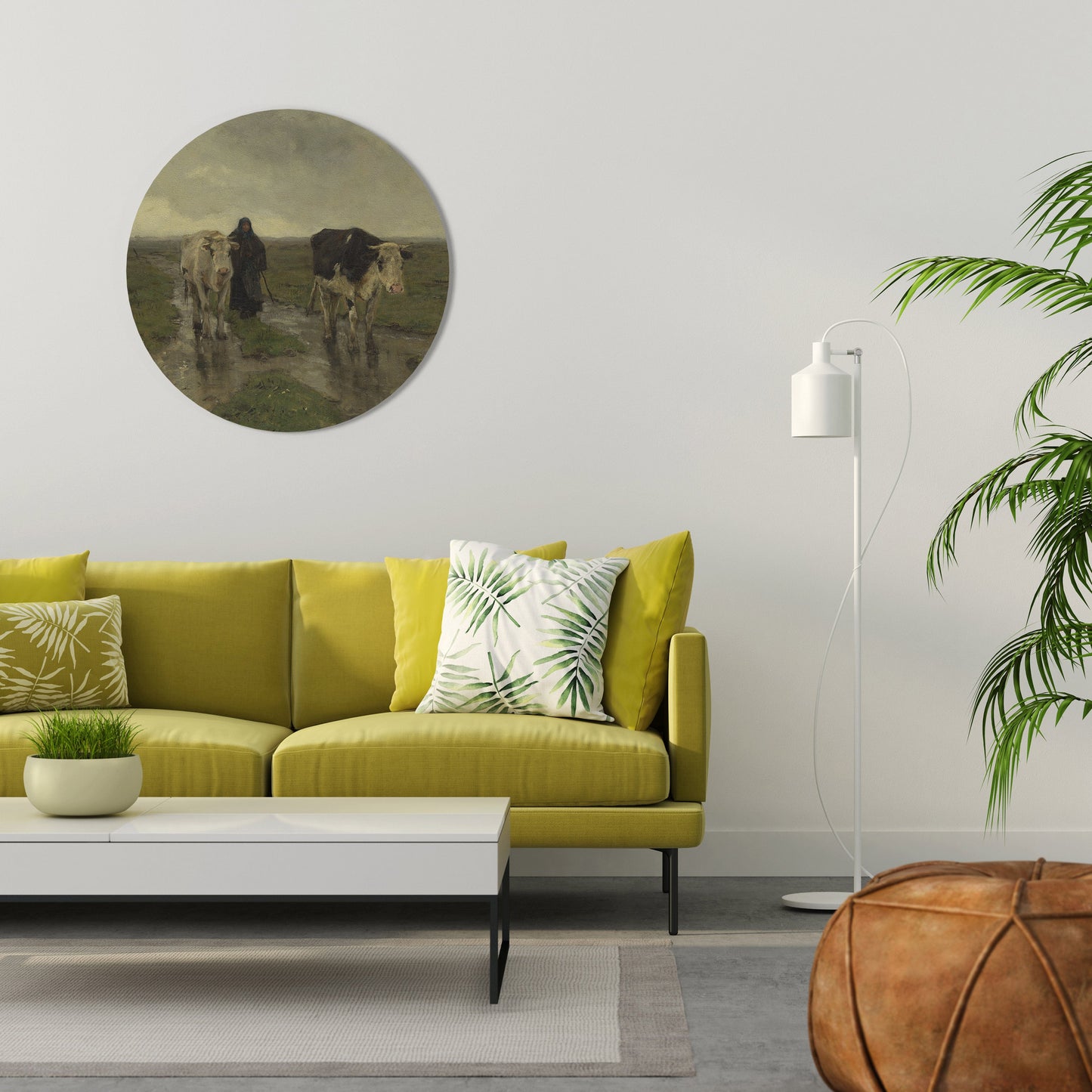 RAINY REFLECTIONS Round Wall Art