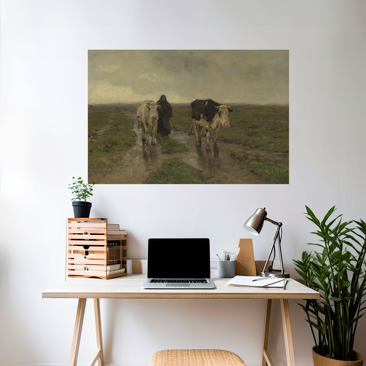 RIFLESSI PIOVOSI Poster orizzontale staccabile e attaccabile
